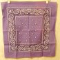 Lilac and white paisley cotton bandana scarf excellent pre-owned ll2971