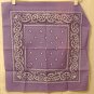 Lilac and white paisley cotton bandana scarf excellent pre-owned ll2971