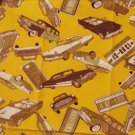 1950s Classic cars printed on cotton bandana scarf vintage ll2975