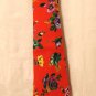 Liz Claiborne Accessories men's neck tie floral on red excellent pre-owned ll2996