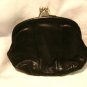 Black leather change purse 2 compartments Rga vintage ll3012