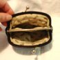 Black leather change purse 2 compartments Rga vintage ll3012