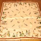 Jitterbug musical instruments acetate square scarf vintage ll3018