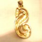 Gold tone initial S pendant with rhinestones preowned ll3064