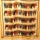 Daniel Hechter hanks of yarn polyester scarf large square excellent vintage ll3078
