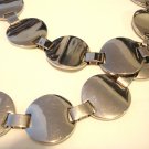 Chrome plated discs metal chain belt 28-37 inches vintage ll3080