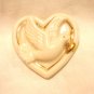 Lenox china heart pin peace dove with olive branch 24 K gold trim as new ll3092
