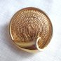 BSK flat straw hat shaped earrings clip on gold tone vintage ll3107