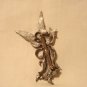 JJ angel with star pin brooch pewter graceful excellent preowned ll3114