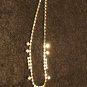 Coro rhinestone necklace silvertone setting emerald cut center stone excellent vintage ll3135