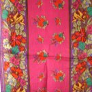 Liz Claiborne long silk scarf purple magenta floral preowned ll3143