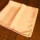 Soft pink silk scarf or pocket puff rolled hem unisex unused  ll3146