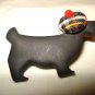 Black scottie dog with tam pin brooch signed Patricia perfect preowned handmade ll3148