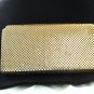 Golden aluminum mesh evening bag shoulder strap preowned perfect ll3162