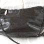 Margolin brown leather shoulder bag mixed reptile trim spaghetti strap great vintage ll3169