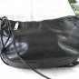 Margolin brown leather shoulder bag mixed reptile trim spaghetti strap great vintage ll3169