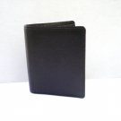 Leather mini wallet dark brown unisex preowned  ll3179