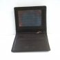 Leather mini wallet dark brown unisex preowned ll3179