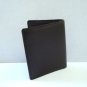 Leather mini wallet dark brown unisex preowned ll3179