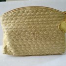Quilted hearts gold metallic cosmetics wash bag still in package ll3193