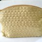 Quilted hearts gold metallic cosmetics wash bag still in package ll3193