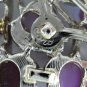 Coro purple and lilac leaves pin brooch thermoset plastic silver tone perfect vintage ll3199