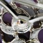 Coro purple and lilac leaves pin brooch thermoset plastic silver tone perfect vintage ll3199