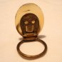 Etched Florentine oval scarf clip vintage West Germany ll3205
