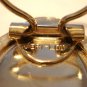 Jeri Lou scarf clip gold tone oval opalescent cabochon vintage ll3208