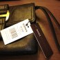 Dana Buckman black wristlet clutch large faux buckle new with tags ll3220