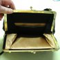 Black satin evening bag faux tortoise trim shoulder strap vintage ll3236