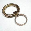 Silver tone snake scales metal key chain vintage ll3245