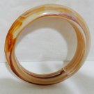 Marbleized plastic bangle bracelet earth tones excellent vintage ll3321