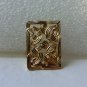 Celtic knot gold tone scarf clip braided rectangular vintage ll3337