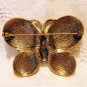 Enamel on copper butterfly pin brooch large vintage costume jewelry superior ll2530