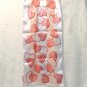 Liz Claiborne I Love You scarf hearts polyester satin chiffon red white long ll3384
