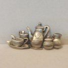 Coffee or tea for two JJ vintage brooch pin pewter ll3407