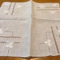 All handmade white linen hanky threadwork applique weddings or tuck in evening bag ll3411