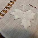 All handmade white linen hanky threadwork applique weddings or tuck in evening bag ll3411