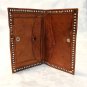Hand tooled and laced deerskin wallet unisex vintage ll3416