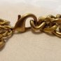 Heavy citrine and bronze chain link belt adjustable to 40 inches vintage ll3424