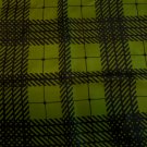 Loden green black silk scarf Kreier herringbone rolled hem vintage ll3430