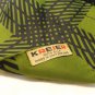 Loden green black silk scarf Kreier herringbone rolled hem vintage ll3430