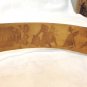 Hand tooled leather belt bullfight toro matador 33-39 inches vintage ll3431