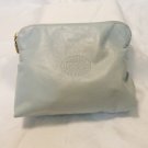 Roots baby blue leather washbag or cosmetics bag holdall unused vintage ll3437
