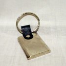 Steel and leather engravable key ring unisex vintage ll2635