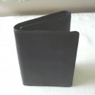 Black leather trifold wallet billfold men or unisex excellent vintage ll3435