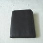 Black leather trifold wallet billfold men or unisex excellent vintage ll3435