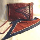 Naturalizer tri-color leather shoulder bag and Vera bias cut scarf burgundy both vintage ll1594