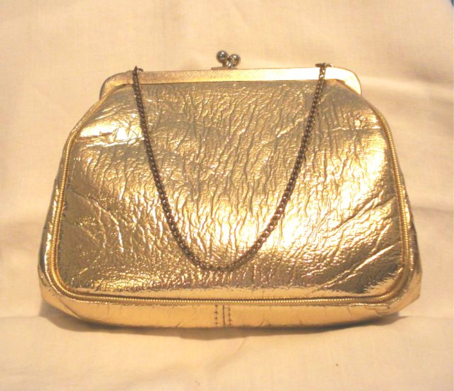 gold wristlet purse